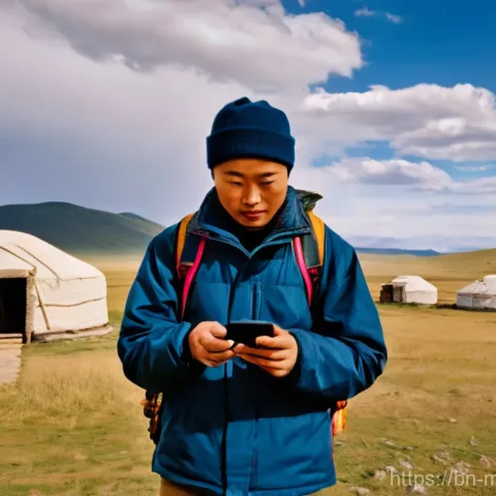 몽골 여행 시 필요한 어플 - **Prompt 1: Navigating the Vast Mongolian Steppe**
    "A lone adventurous traveler, dressed in prac...