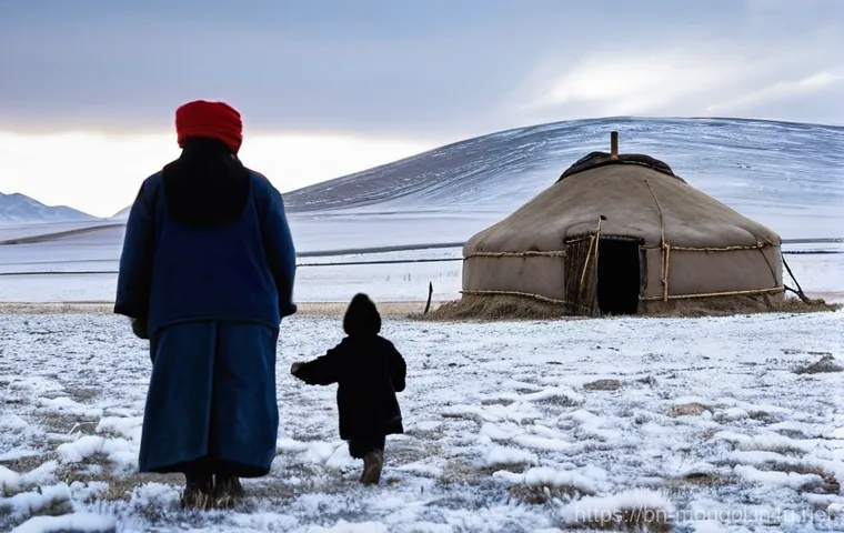 몽골 주요 사건 - **Prompt:** A visually compelling image showcasing Mongolia's "third neighbor policy." In the foregr...
